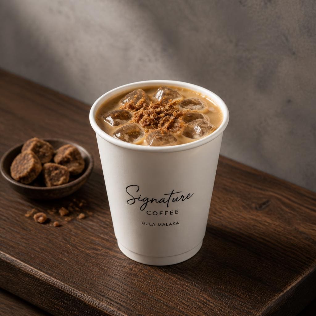 Signature Coffee Gula Malaka Te Sate dengan rasa kopi dan manis khas gula malaka
